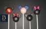 572sp Famous Mouse Male Female Face Chocolate or Hard Candy Lollipop Mold